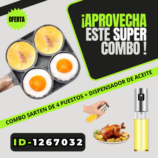 Combo Sarten 4puesto + Spray para Aceite