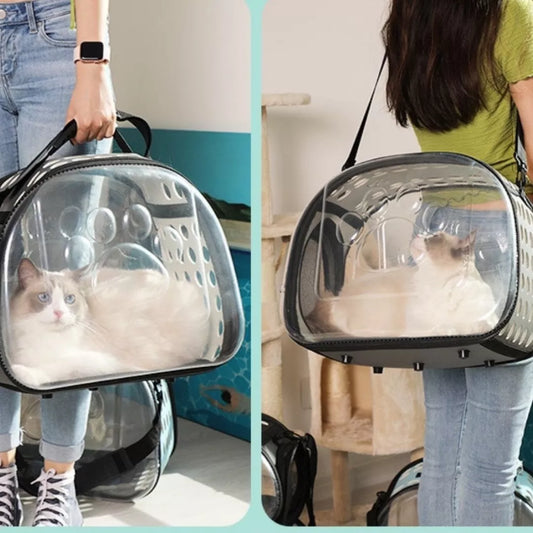 Bolso Plegable Transparente Para Mascota